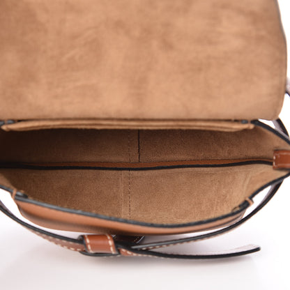 Loewe Grained Calfskin Mini Gate Crossbody Bag Caramel Pecan 5 of 9