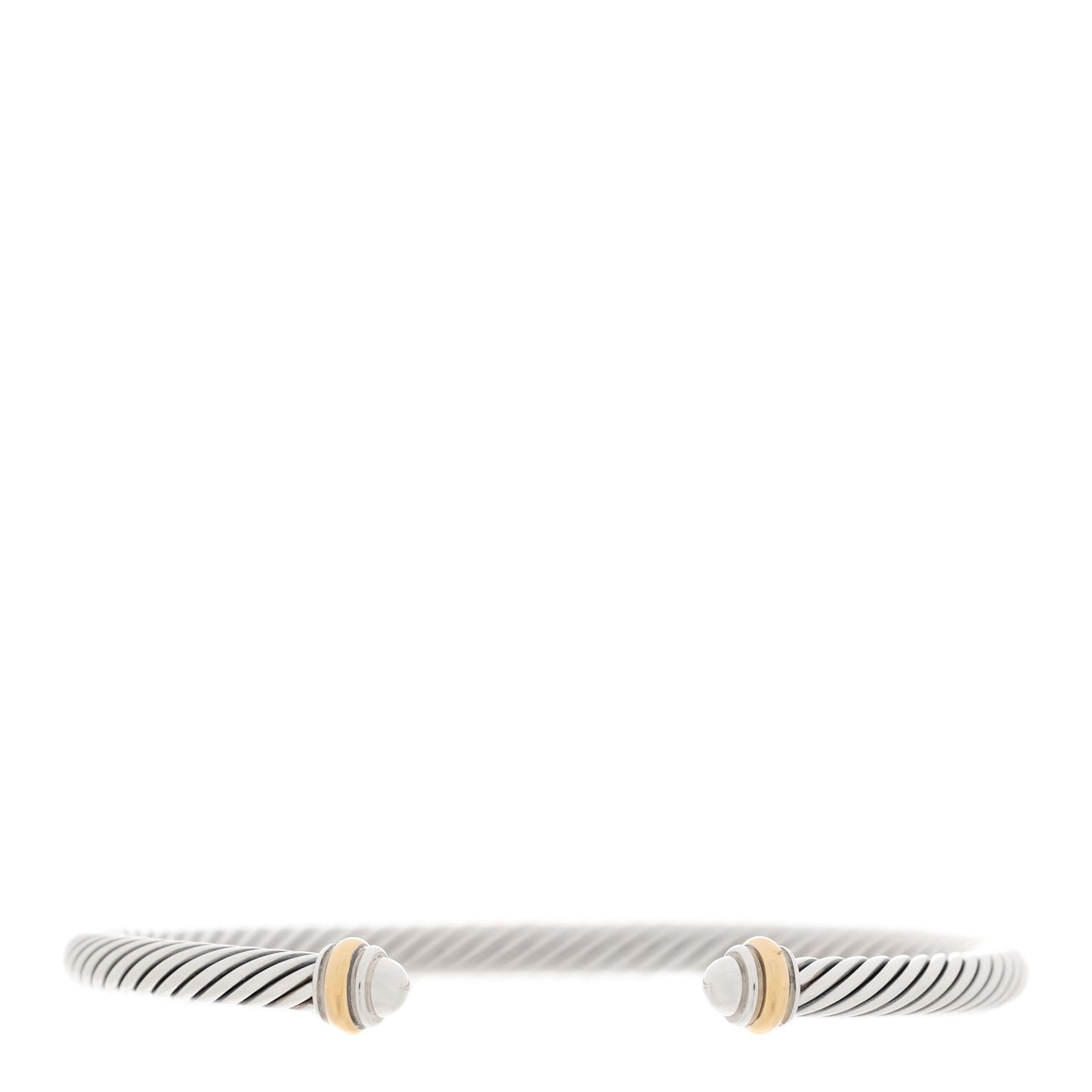 Sterling Silver 18K Yellow Gold 4mm Cable Classics Bracelet