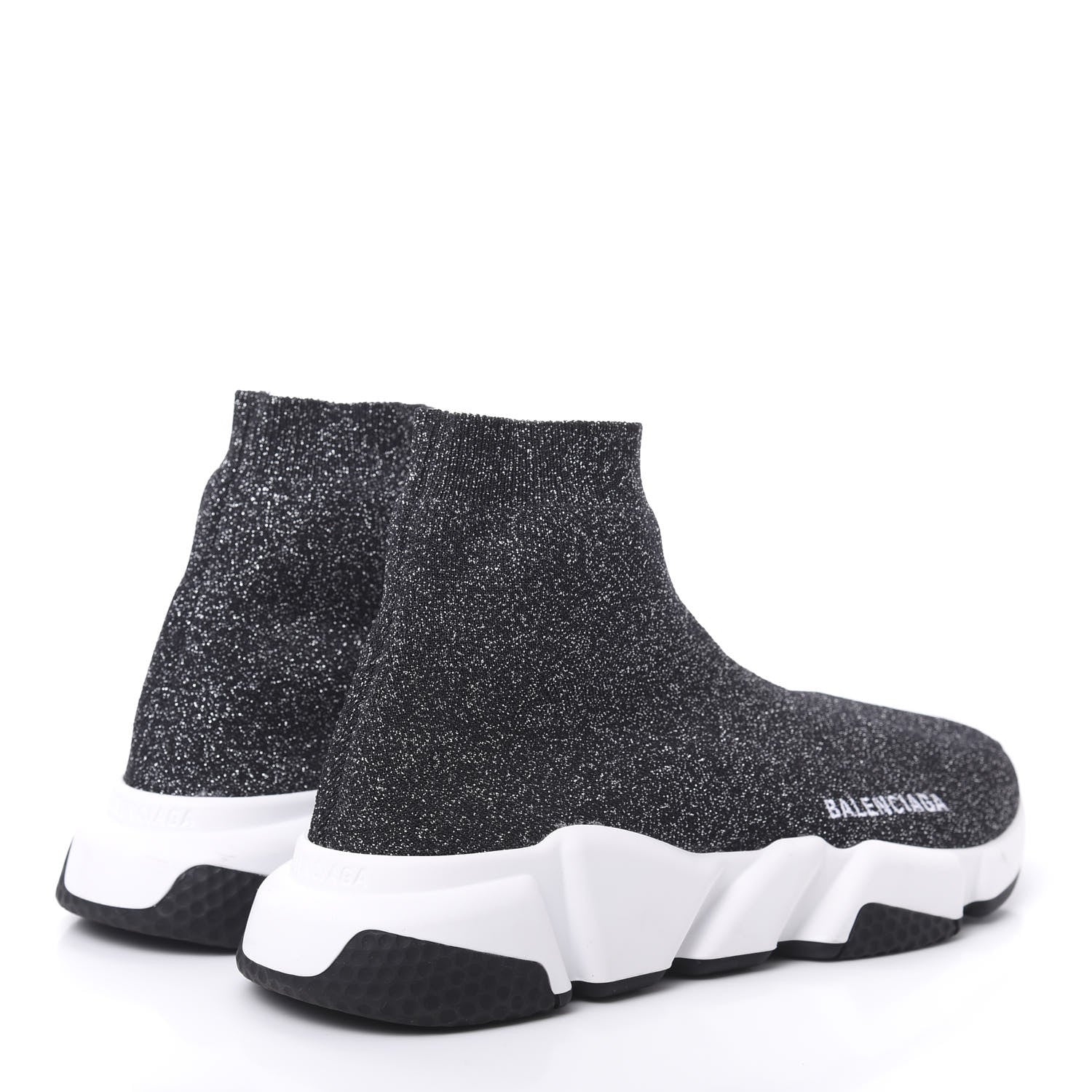 Balenciaga Knit Metal Womens Speed Sneakers 39 Black Gold 4 of 7