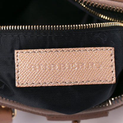 Burberry Patent Calfskin Studded Small Blaze Bowler Bag Oyster Pink 6 of 14