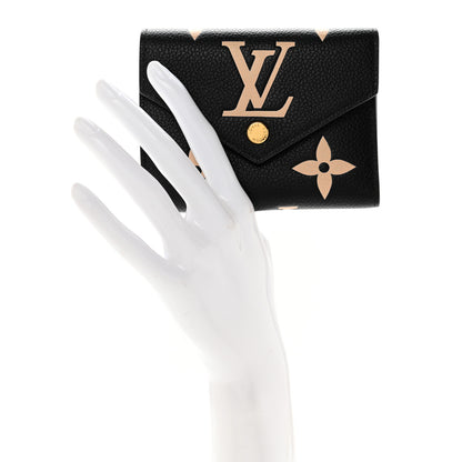 Louis Vuitton Empreinte Monogram Giant Victorine Wallet Black Beige 2 of 11
