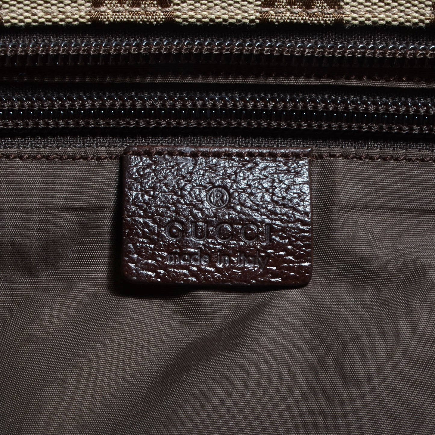 Monogram Web Large Diaper Tote Brown