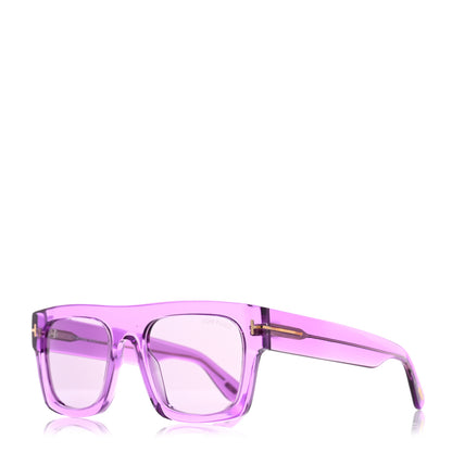 Tom Ford Acetate Fausto Sunglasses TF711 Transparent Pink 1 of 8