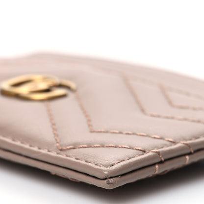 Gucci Calfskin Matelasse GG Marmont Card Holder Porcelain Rose 9 of 10