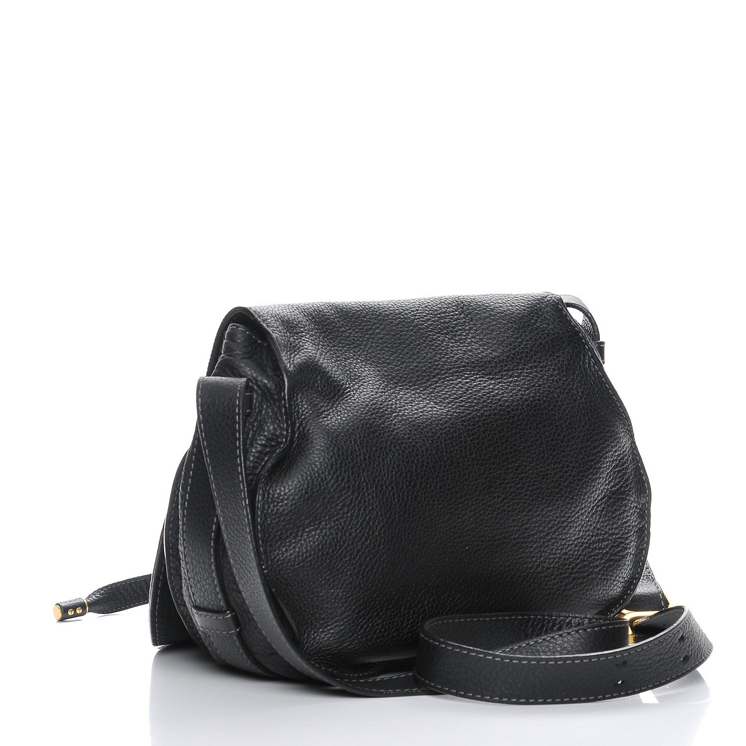 Chloe Calfskin Medium Marcie Round Crossbody Bag Black 3 of 8
