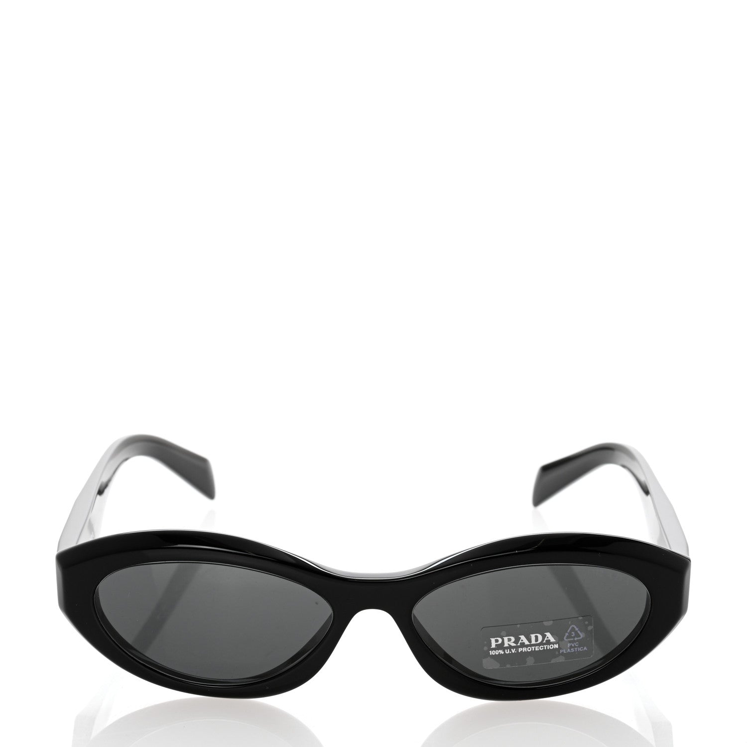Prada Acetate Oval Sunglasses SPR 26Z Black 2 of 8