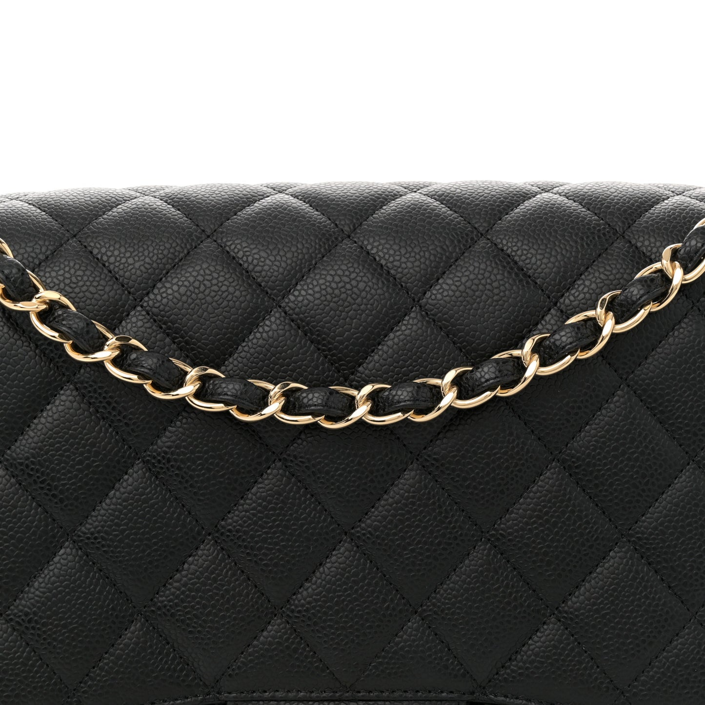 Caviar Quilted Maxi Single Flap Black