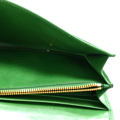 Prada Goatskin Woven Continental Flap Wallet Verde 6 of 9