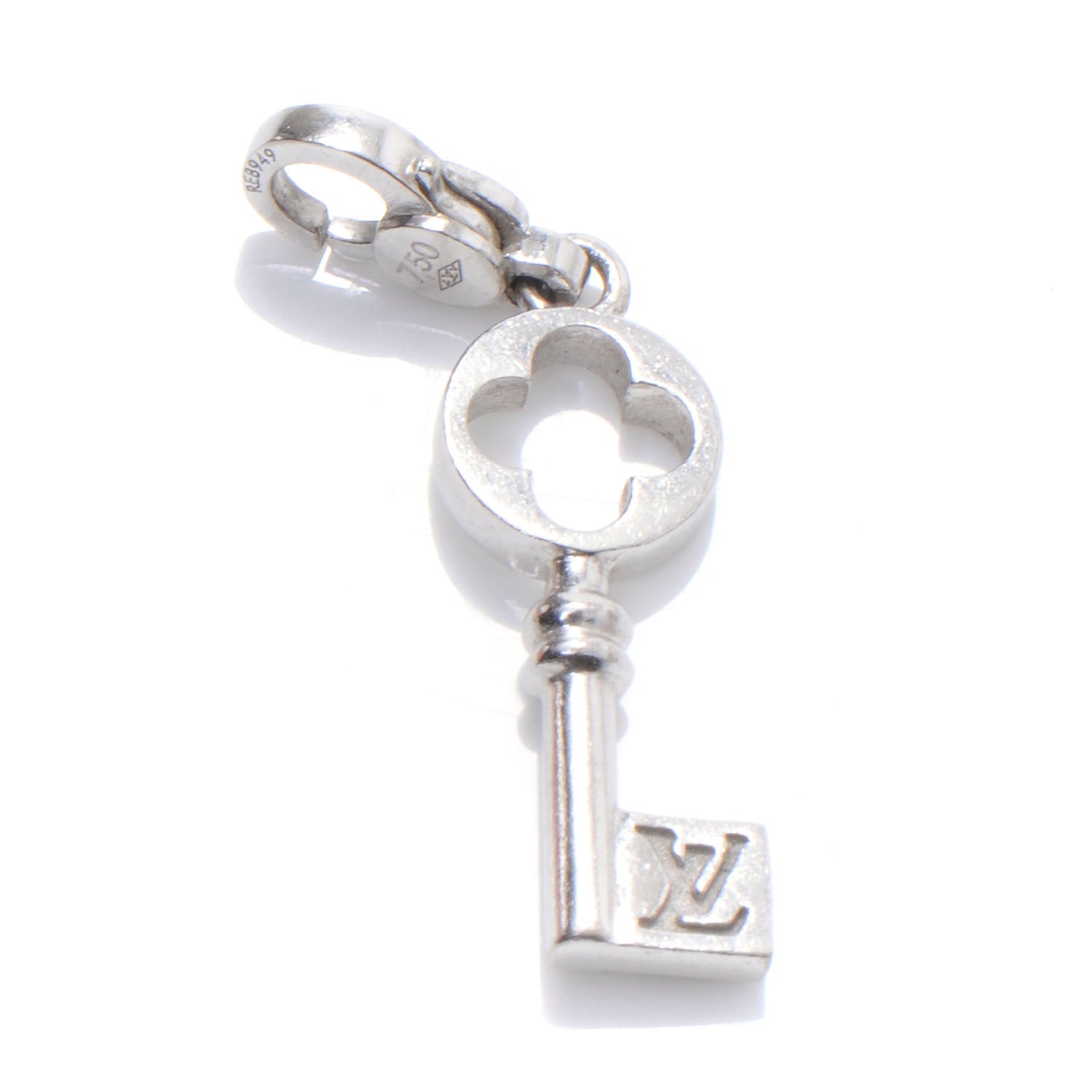 Louis Vuitton 18k White Gold Key Charm 2 of 3