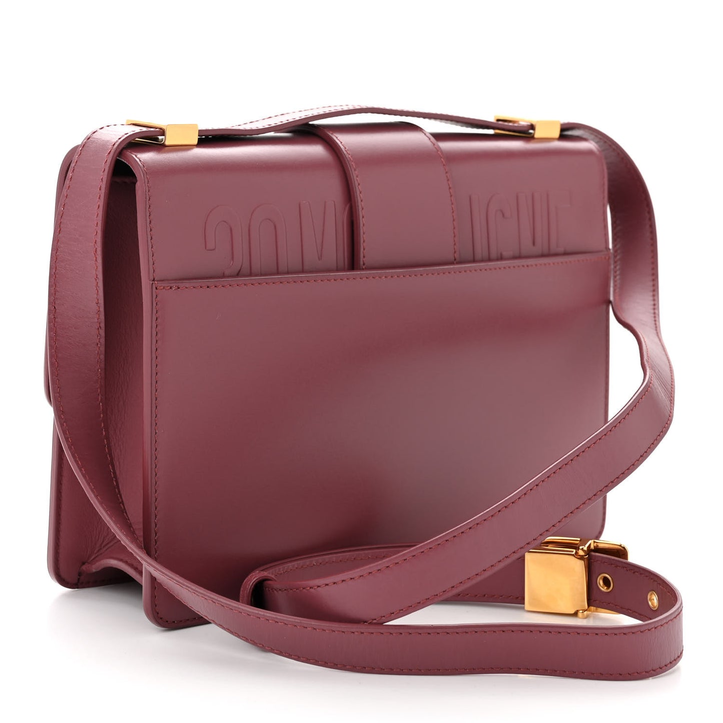 Grained Calfskin 30 Montaigne Flap Bag Dark Pink