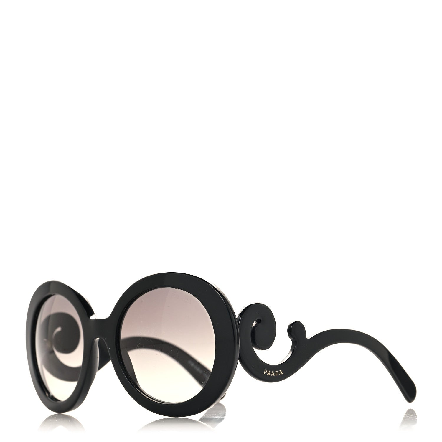 Prada Baroque Sunglasses SPR 27N Black 1 of 6