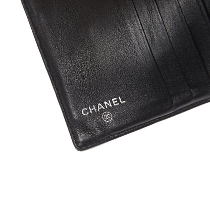 Chanel Patent Quilted Compact French Flap Wallet Black 5 of 7