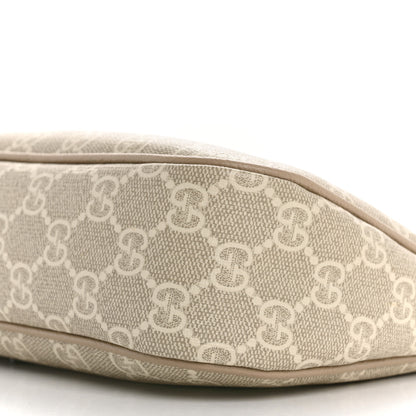 Gucci GG Supreme Monogram Textured Dollar Calfskin Small Ophidia Hobo Beige Mystic White Oatmeal 10 of 10