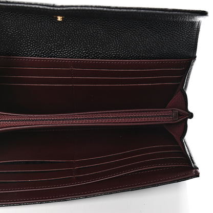 Chanel Caviar Quilted Large Gusset Flap Wallet Black 4 of 4