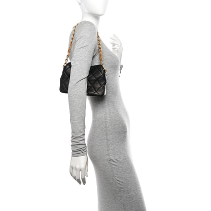 Chanel Lambskin Quilted Small CC Chain Hobo Black 2 of 10