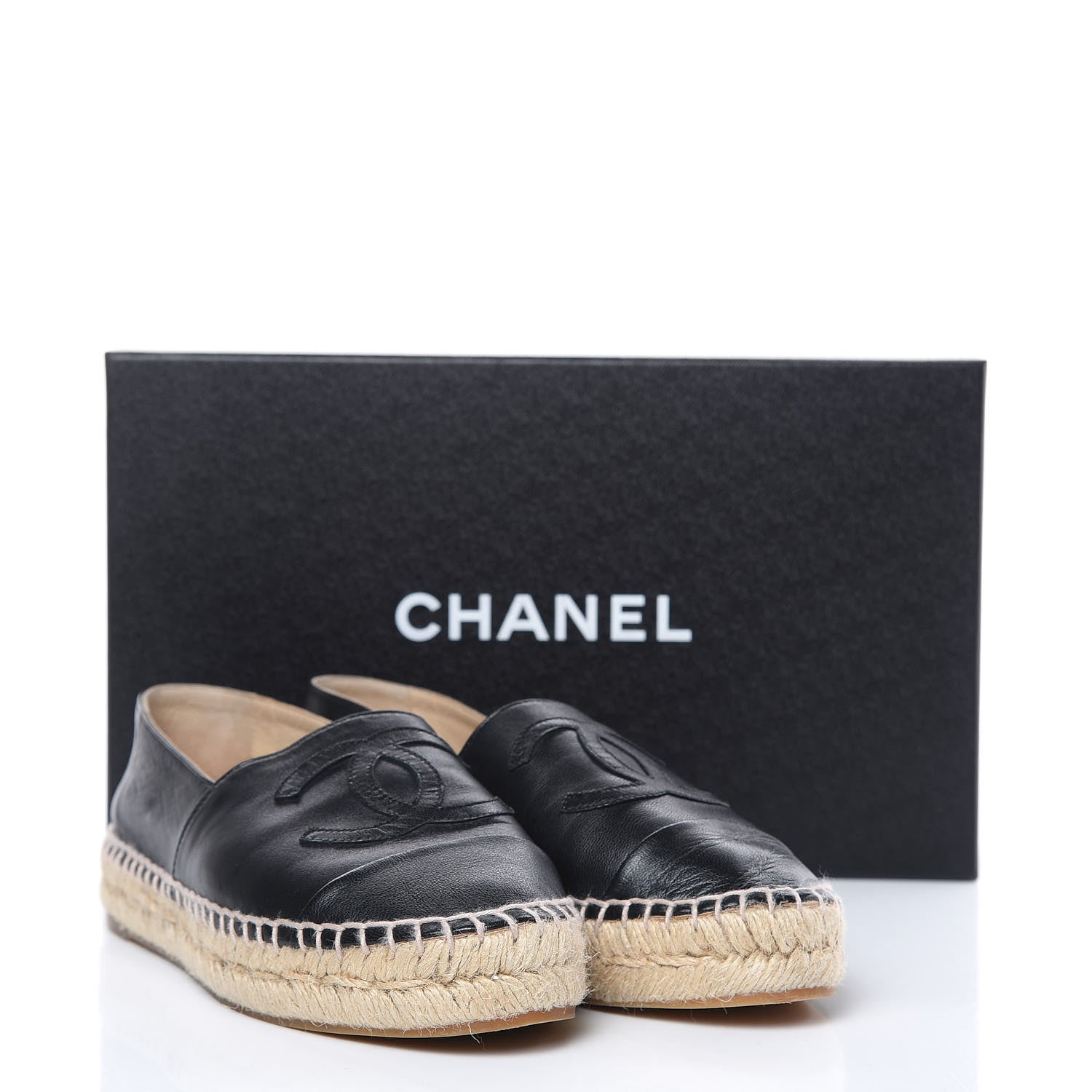 Chanel Lambskin CC Espadrilles 35 Black 11 of 11