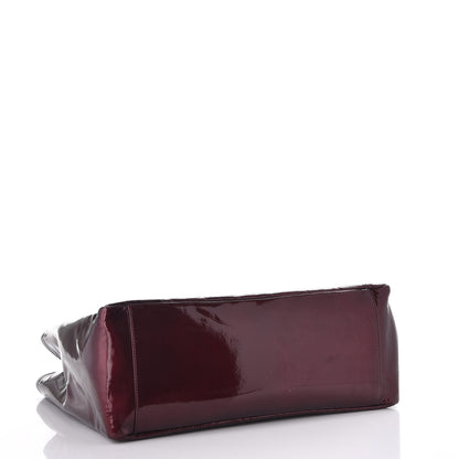 Chanel Patent Grand Shopping Tote GST Dark Bordeaux 4 of 10