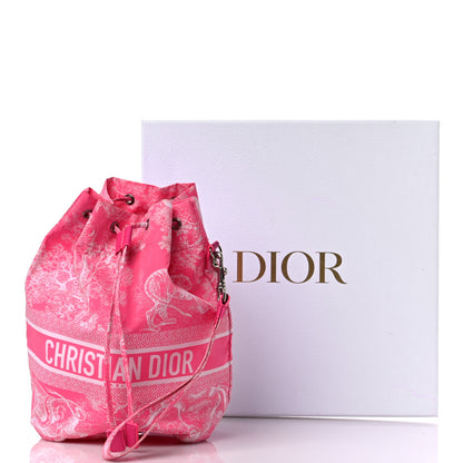 Christian Dior Technical Fabric Embroidered Toile De Jouy DiorTravel Pouch Fuchsia 11 of 11