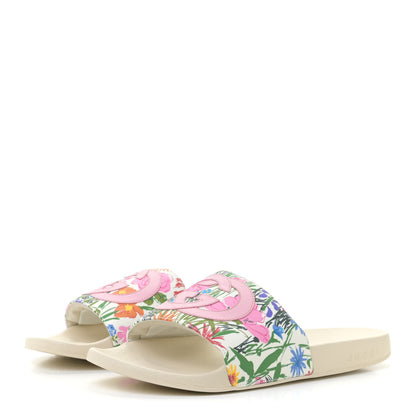 Christian Louboutin GUCCI X KEN SCOTT Rubber Womens Interlocking G Slide Sandals 40 Ivory 2 of 9