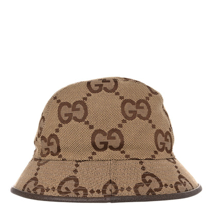 Gucci Monogram Jumbo GG Bucket Hat S Camel Ebony New Acero 5 of 9