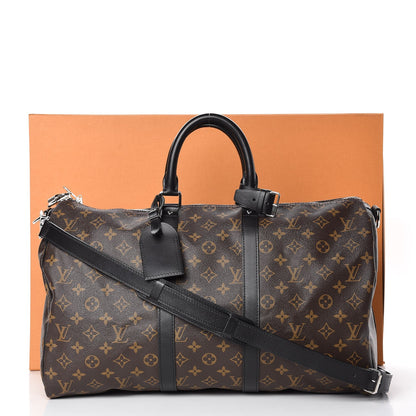 Louis Vuitton Monogram Macassar Keepall Bandouliere 45 8 of 8
