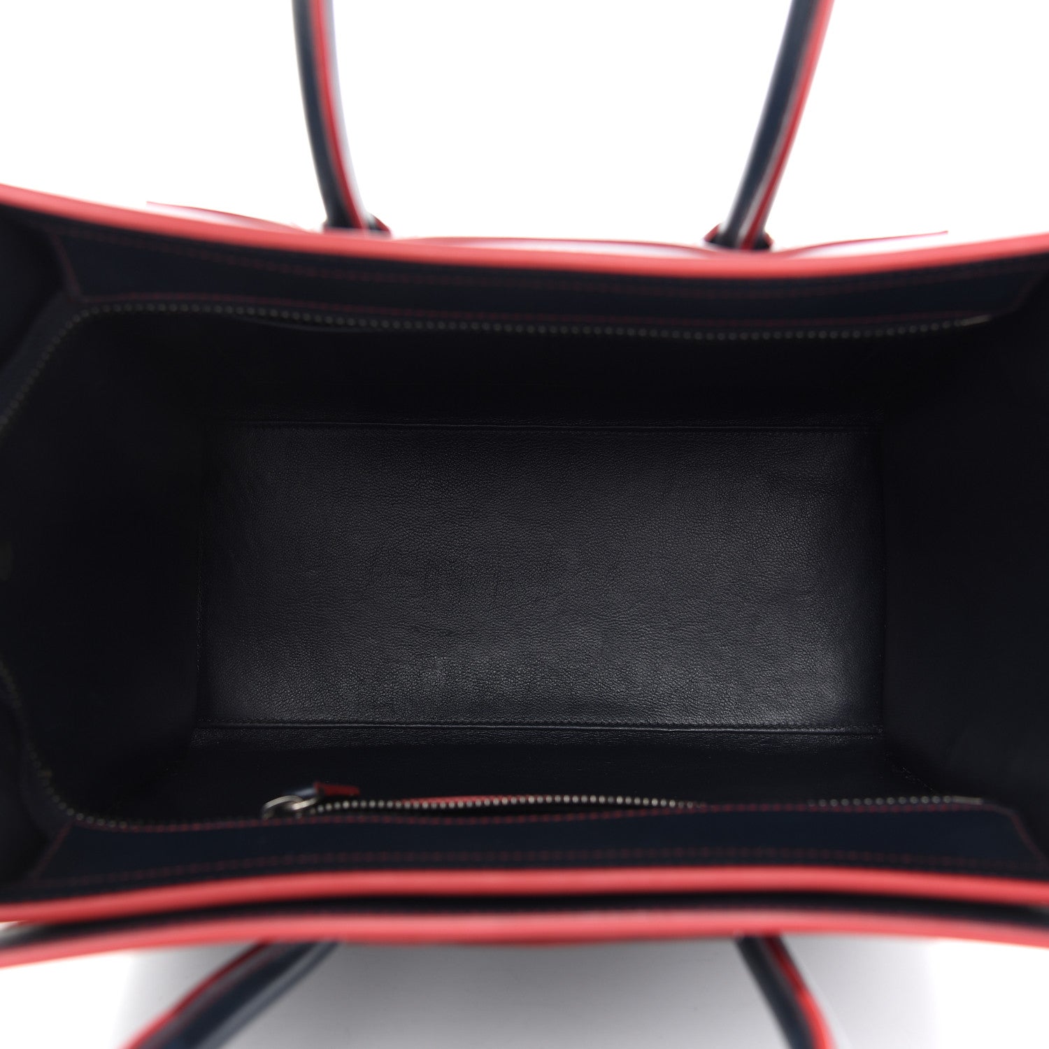 Celine Satin Debossed Calfskin Micro Luggage Navy Blue 5 of 9