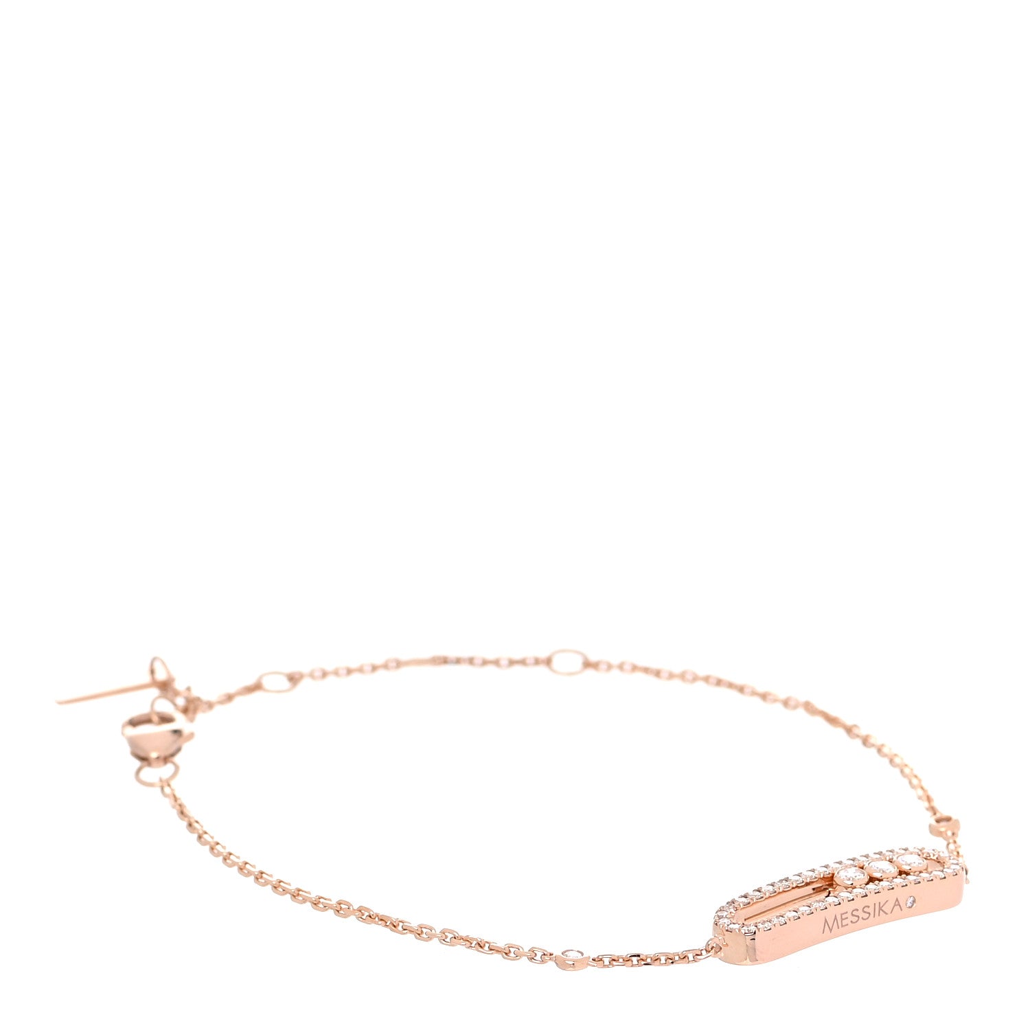Messika 18K Rose Gold Diamond Pave Baby Move Classic Bracelet 1 of 8