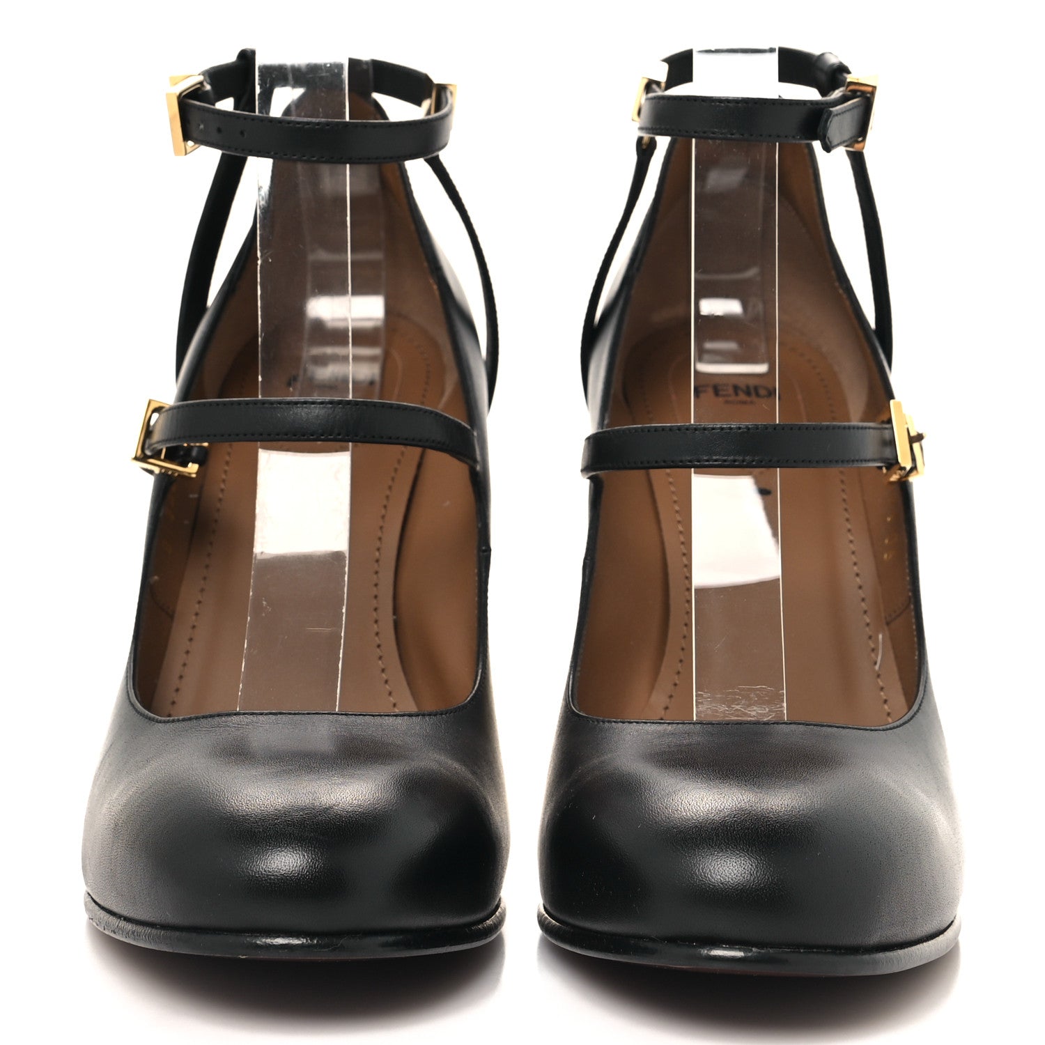 Fendi Vitello Delfina High Heel Pumps 39.5 Black 2 of 9