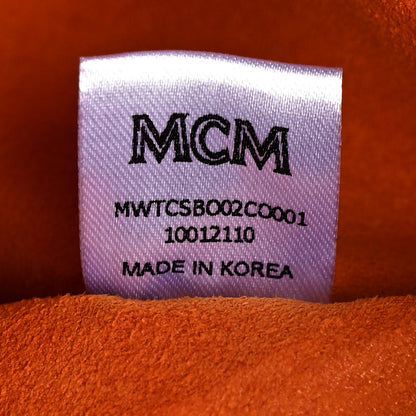 MCM Visetos Large Munich Tote Cognac 7 of 9