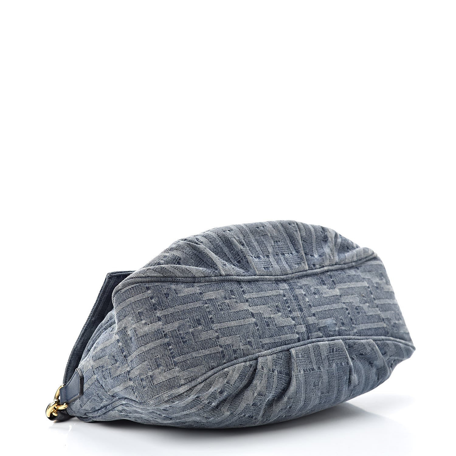 Fendi Denim Zucca Mia Shoulder Flap Blue 4 of 17