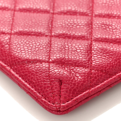 Chanel Caviar Quilted Classic Flat Wallet Pouch Pink 7 of 8