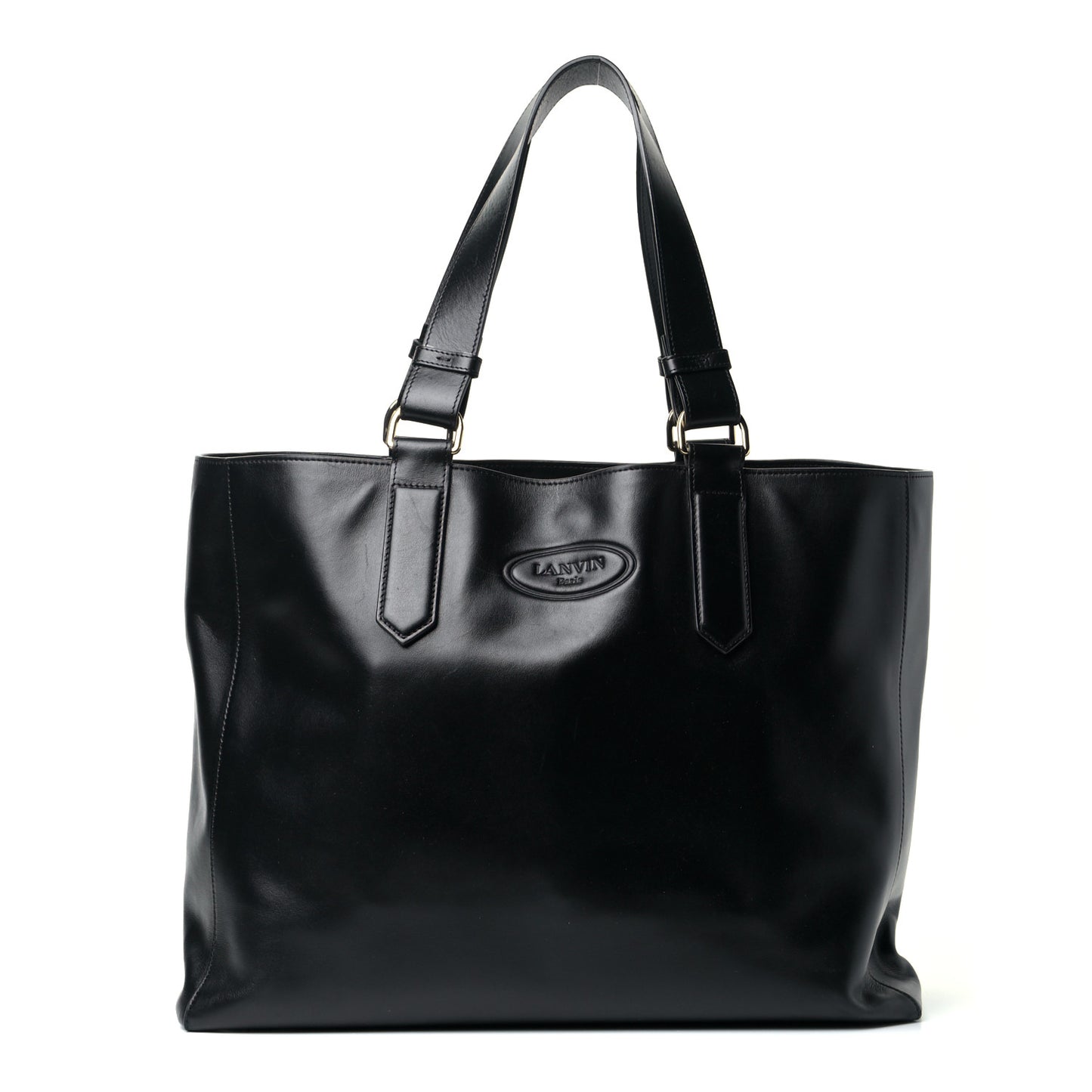 Calfskin Shopper Tote Black