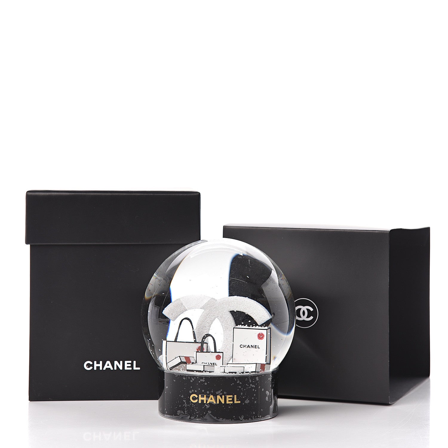 Chanel Glass CC Shopping Bag Snow Globe 5 of 5