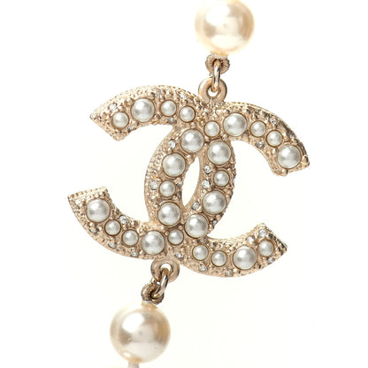 Chanel Pearl CC 100th Anniversary Necklace Light Gold 4 of 7