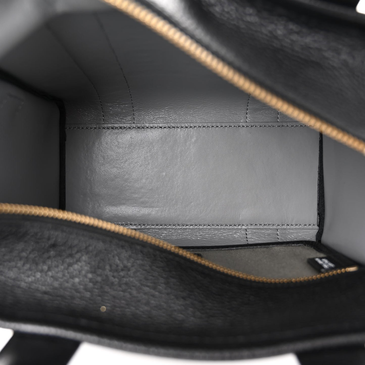 Grained Calfskin Micro The Tote Bag Black
