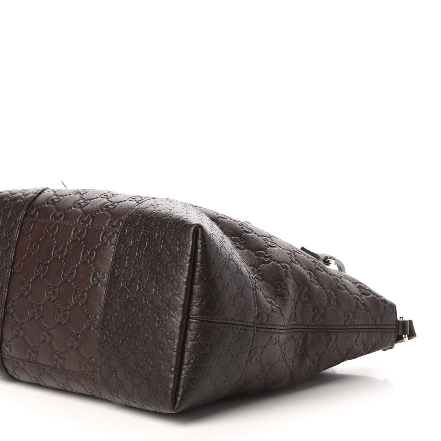 Guccissima Medium Bree Foldover Tote Chocolate