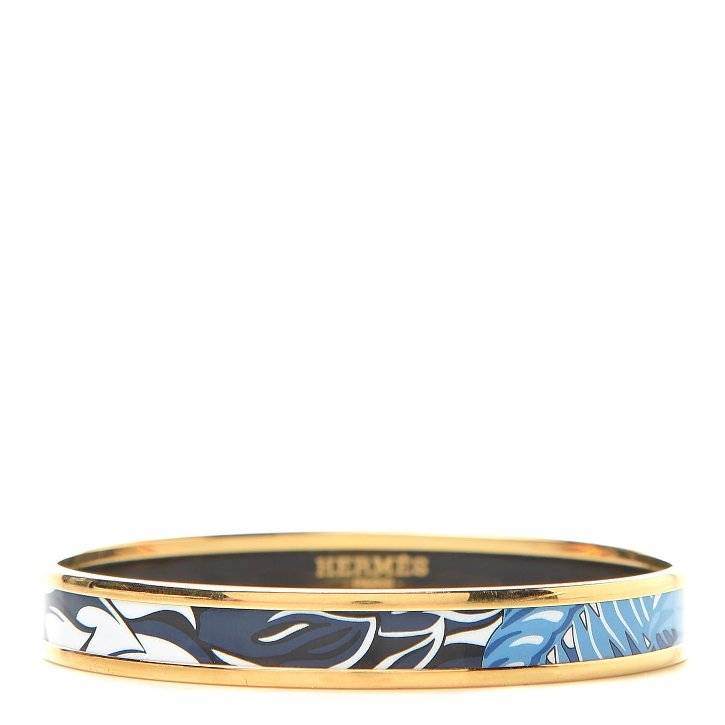 Enamel Printed Narrow Mythiques Phoenix Bracelet 65 Pollen Azur