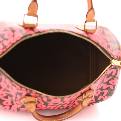 Louis Vuitton Monogram Graffiti Speedy 30 Fuchsia 6 of 14