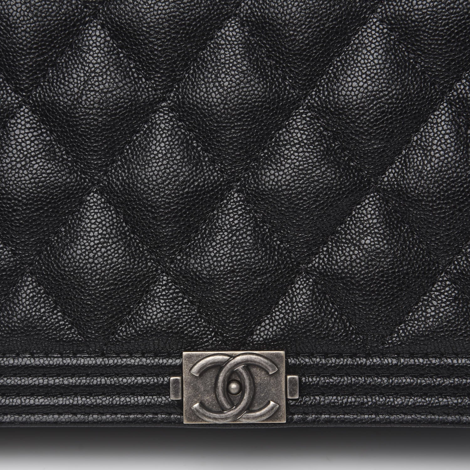 Chanel Caviar Quilted Boy Wallet On Chain WOC Black 9 of 11