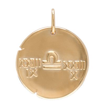 Van Cleef & Arpels 18K Yellow Gold Zodiac Libra Pendant 3 of 4