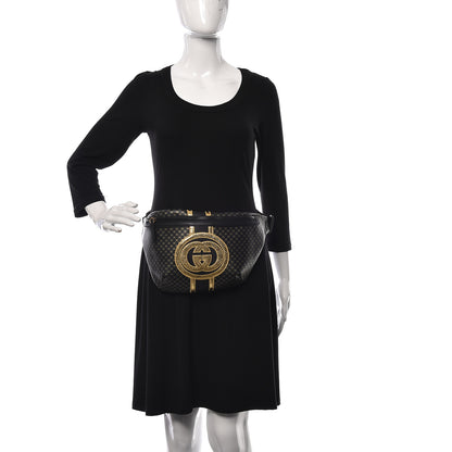Gucci X DAPPER DAN Calfskin Laminated Ayers GG Micro Monogram Belt Bag Black 3 of 12