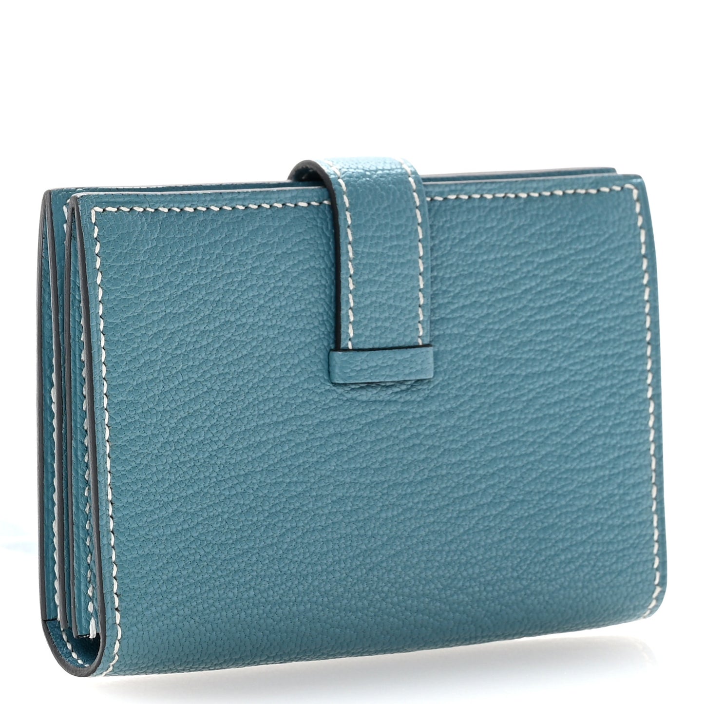 Chevre Mysore Bearn Card Holder Wallet New Bleu Jean