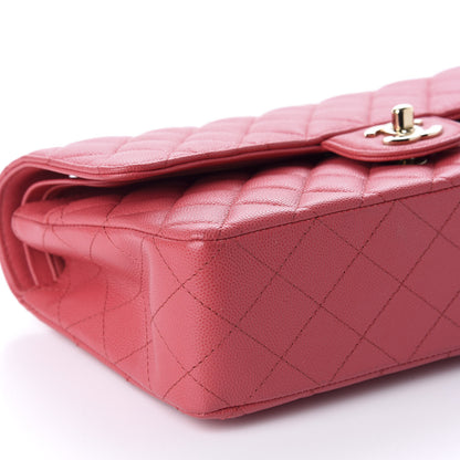 Chanel Caviar Quilted Medium Double Flap Dark Pink 6 of 10