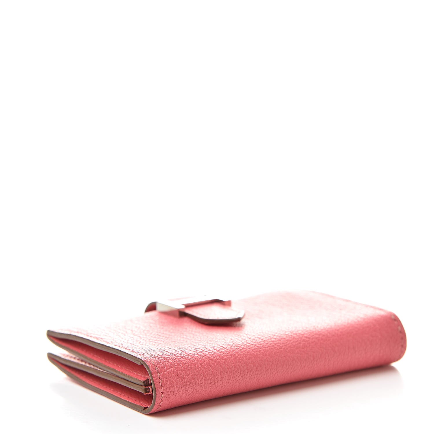Hermes Chevre Mysore Bearn Card Holder Wallet Rose Lipstick 4 of 10