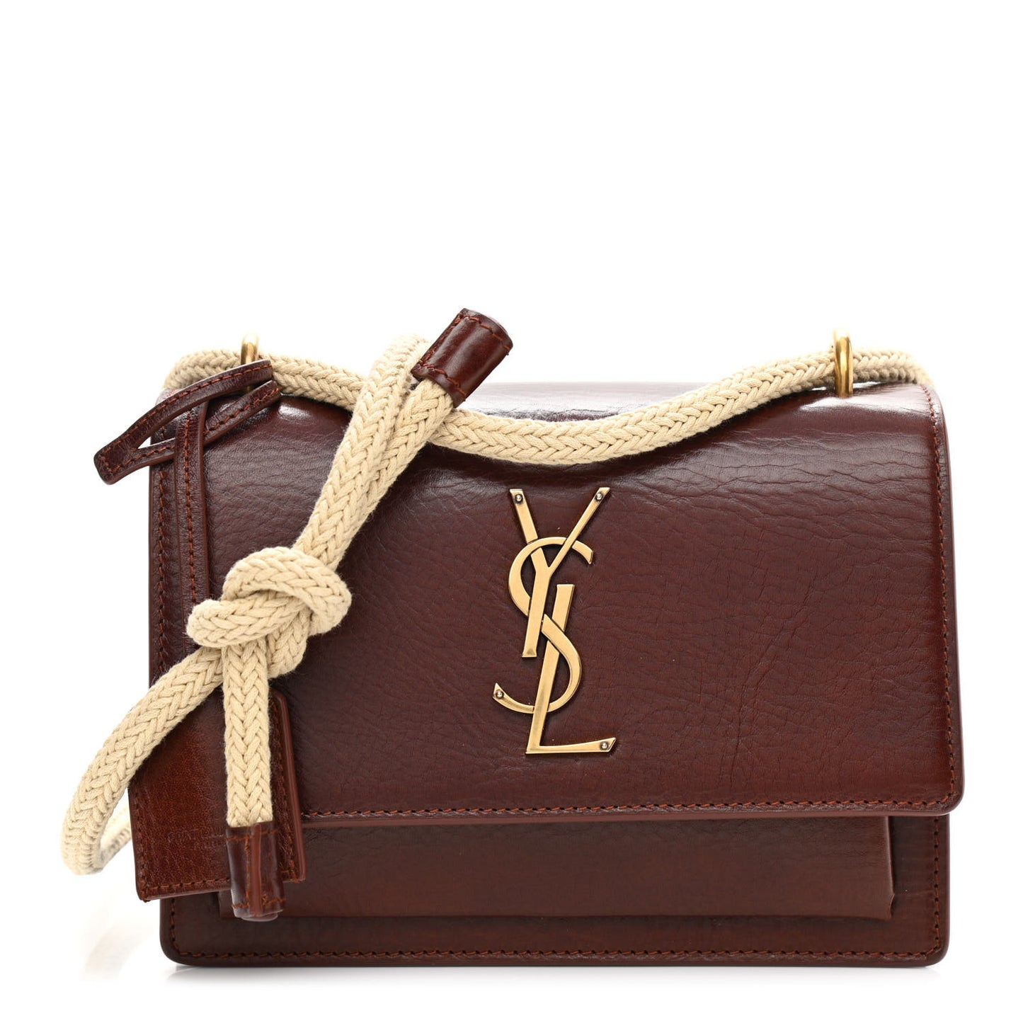 Textured Calfskin Small Monogram Sunset Camel Brilliant