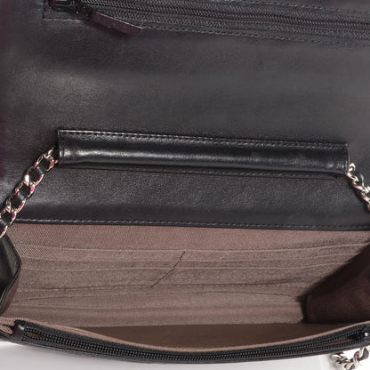 Chanel Lambskin Quilted Wallet On Chain WOC Black 6 of 9