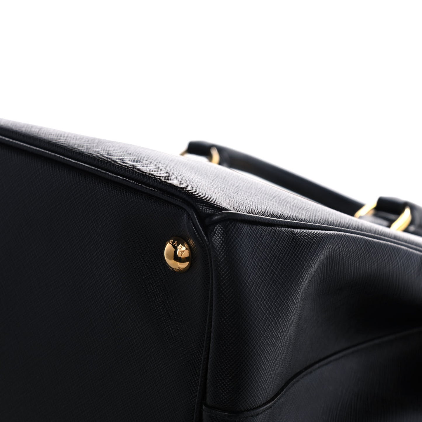 Saffiano Medium Galleria Double Zip Tote Black