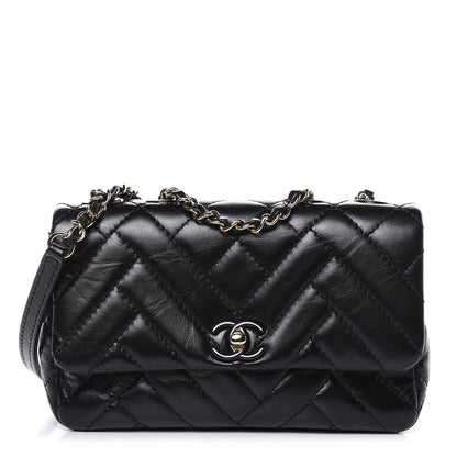 Chanel Shiny Lambskin Quilted Small Montcoco Flap Black 1 of 10