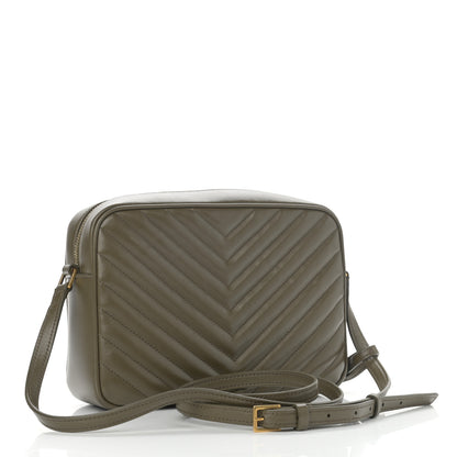 Saint Laurent Calfskin Matelasse Monogram Lou Camera Bag Military Olive 3 of 11