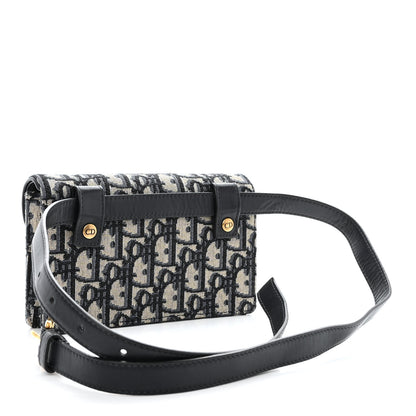 Christian Dior Oblique Saddle Belt Bag Blue 3 of 11